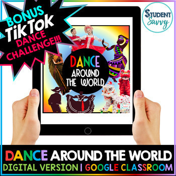 Preview of Digital Dance Around the World Activities Google Classroom TikTok Challenge