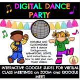 Digital Dance Party for Virtual Meetings Zoom and Google Meets
