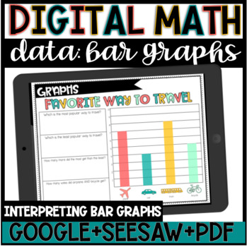 Preview of Digital Data: Bar Graph Activity for Google Slides : DISTANCE LEARNING