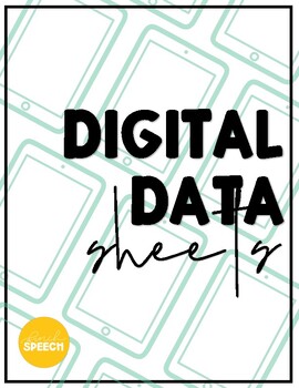 Preview of Digital Data Sheets with Automatic Charts for Speech Therapy/Special Education