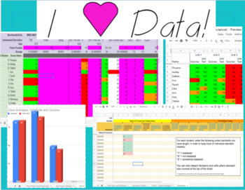 Preview of Digital Data Tracker -6th Grade Math