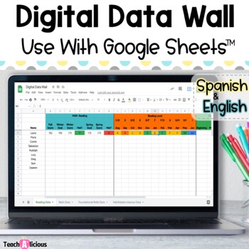 Preview of Digital Data Wall Tracking for Google Sheets™  