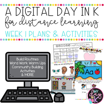 Preview of Digital Day in K Week 1 Plans & Activities | Google Slides