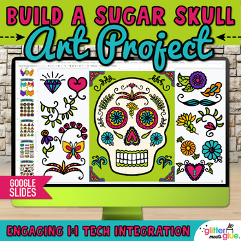 Preview of Digital Day of the Dead Art Project: Build a Sugar Skull Resource & Prompts