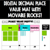 Digital Decimal Place Value Mat with Movable Blocks