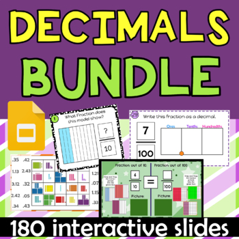 Preview of Digital Decimals Bundle - Tenths and Hundredths, Expanded Form and more!