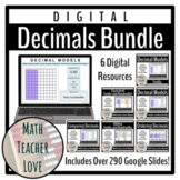 Digital Decimals Bundle with Models with Tenths and Hundredths
