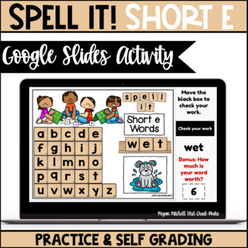 Preview of Digital Decode & Spell Short E Words Google Slides
