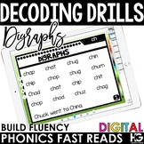 Digital Decoding Fluency Drills: Digraphs {Phonics Fast Re
