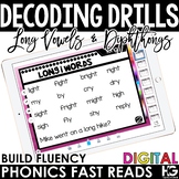 Digital Decoding Fluency Drills: Long Vowels, Diphthongs {