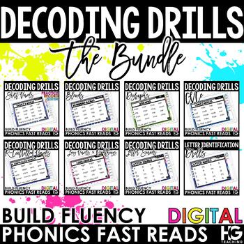 Preview of Decoding Fluency Drills Phonics Fast Reads Digital Resource
