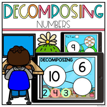 Preview of Digital Decomposing Numbers Kindergarten Google Slides | Number Bonds