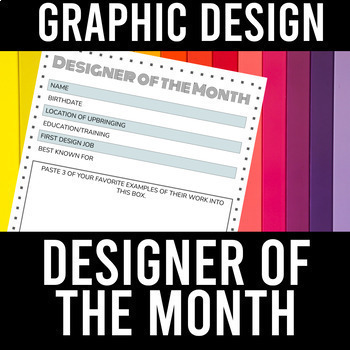 Preview of Digital Design Bellringer activity - Famous graphic designers