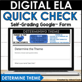 Digital Determining Theme Assessment | Google Forms Readin