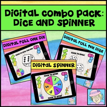 Preview of Digital Spinner and Dice Combo Pack Google Classroom Remote Learning