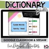 Dictionary Skills Digital Activities for Google Classroom 