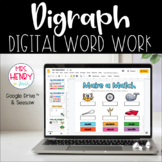 Digital Digraph Word Work for Google Drive™ and Seesaw™