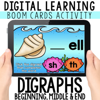 Preview of Digital Digraphs: Beginning, Middle & End | BOOM CARDS™ | Distance Learning