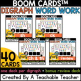 Digital Digraphs Word Work Boom Cards™️ for Distance Learning