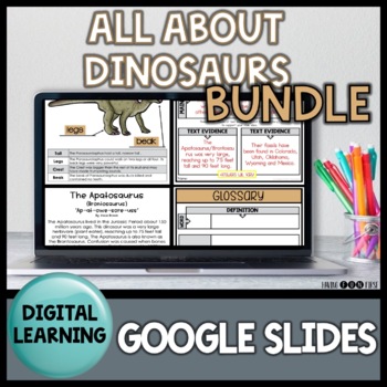 Preview of Digital Dinosaur Nonfiction Activities BUNDLE Digital Learning