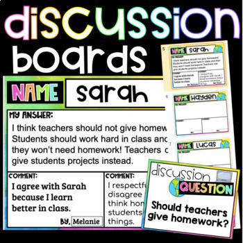 Preview of Digital Discussion Boards for Early Grades | Interactive Student Discussion 