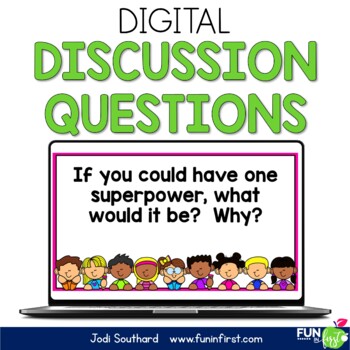 Preview of Digital Discussion Questions - Building Classroom Community