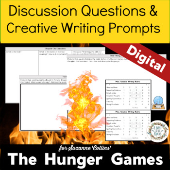 Preview of Digital Discussion Questions & Creative Writing Prompts for The Hunger Games