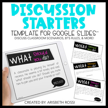 Preview of Discussion Starters | First Day of School | Google Slides™
