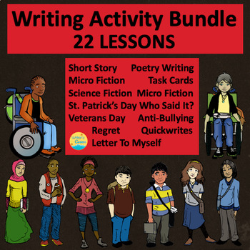 Preview of Writing Activity Centers: 22 Lessons, Short Stories, Poetry, Quickwrites, Prompt