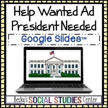 Preview of Digital Distance Learning Election 2020 Help Wanted Ad
