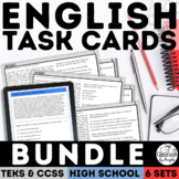 Digital Distance Learning ELA Task Cards Bundle for Google Forms™