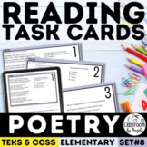 Digital Distance Learning Poetry Task Cards for Google Forms™ 