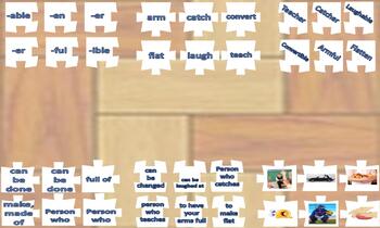 Preview of Prefix and Suffix Puzzle Bundle Digital Sorts for Distance Learning
