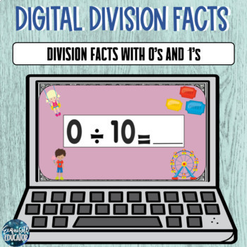 Preview of Digital Division Fact Task Cards