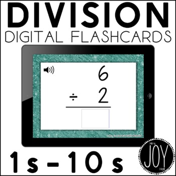 Preview of Digital Division Flashcards 1 through 10