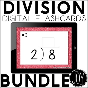 Preview of Digital Division Flashcards BUNDLE