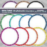 Digital Doodle Circle Frames - Rainbow Glitter {11}