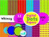 Digital Dots Paper 3- plus bonus 5 scallop frames