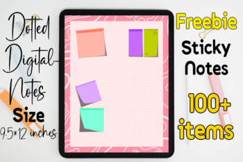 Preview of Digital Dotted Notes ,Freebie sticky 100+