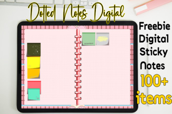 Preview of Digital Dotted Notes With Freebie Sticky Notes 100+