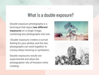 Preview of Digital Double Exposures: Photography/art lesson (google slides and assignment)