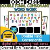Digital Double Final Consonants Word Work Boom Cards™️ for