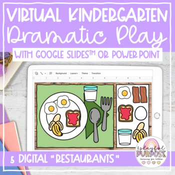 Preview of Digital Dramatic Play for Virtual Kindergarten with Google Slides™ or PP