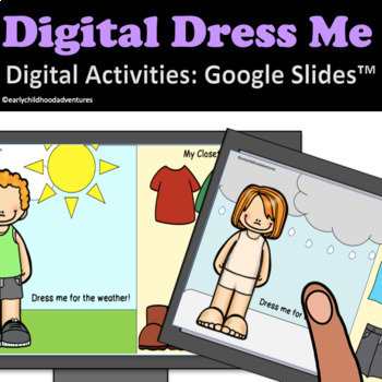 Preview of Digital Dress For The Weather: Google Slides™ - Clothing Unit Digital Resources