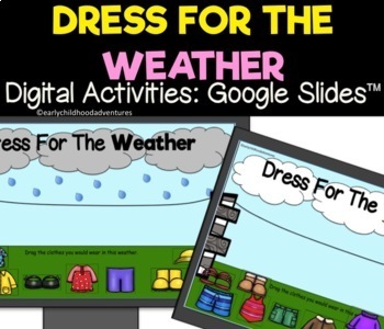 Preview of Digital Dress For The Weather and Seasons for Google Slides™ 