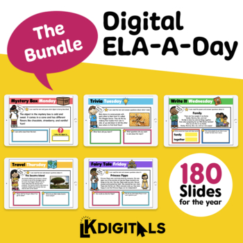 Preview of Digital ELA-A-Day Bundle - Google Slides™ & Seesaw™