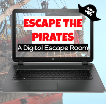 Preview of Digital ELA ESCAPE ROOM Freebie- Escape the Pirates!!