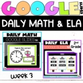 Digital ELA and Math for Google Classroom™ Bundle Week 3