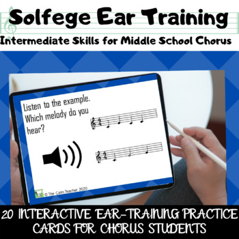 Preview of Digital Ear-Training for Intermediate Middle School Chorus with BOOM Task Cards