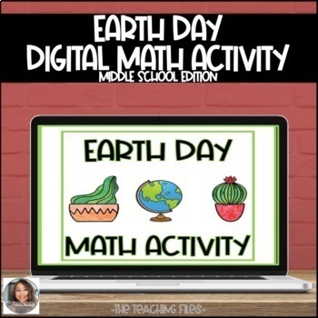 Preview of Digital Earth Day Math Activity | Middle School Edition